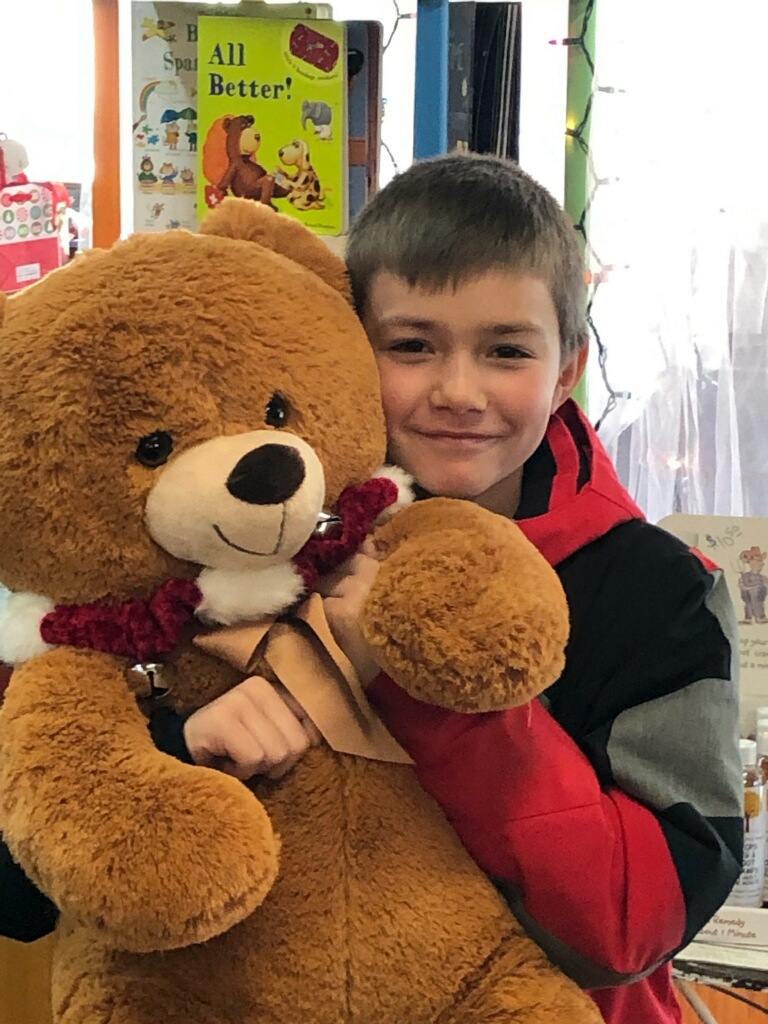 easton and stuffed bear